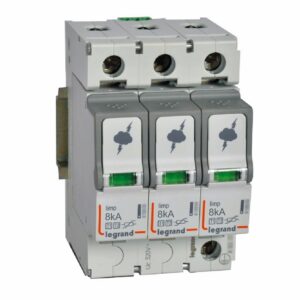 Kombiableiter Typ 1+2, 3+0 Schaltung, 230/400 VAC, Iimp 8 kA, (Uc)320 VAC Legrand 412252