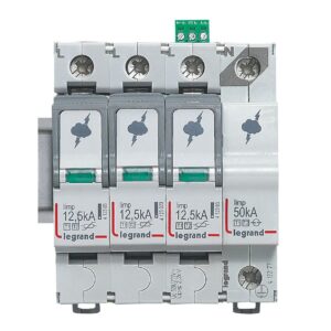 Kombiableiter Typ 1+2, 3+1 Schaltung, FM, 230/400 VAC, Iimp 12,5 kA, (Uc)320 VAC Legrand 412277