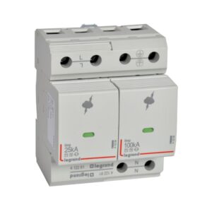Kombiableiter Typ 1+2, 1+1 Schaltung,FM, 230/400 VAC, Iimp 25 kA, (Uc)350 VAC Legrand 412281