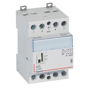 CX3 Schütz 24V 40A, 4 Schliesser, mit Handschalter Legrand 412518