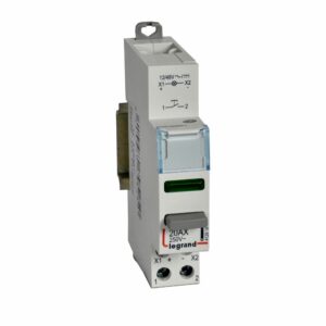 Taster CX3 20A 1 Schließer + LED Grün 12/48VAC/DC, Gebrauchskategorie AC-12, 1TE Legrand 412918