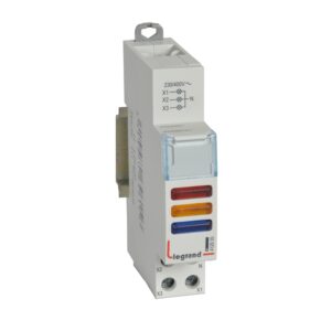 Meldeleuchten CX3, LED, 3 Phasen-Kontrolle (Rot-Gelb-Blau), 230/400 VAC, 1TE Legrand 412935