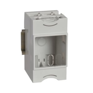 Hutschienenadapter DX3 MSC, 2,5 TE, Grau, für den Einbau von 2-moduligen Mosaic Legrand 412950