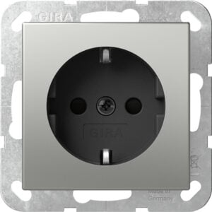 SCHUKO-Steckd. SRK System 55 Edelstahl Gira 4180600