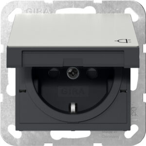 SCHUKO-Steckd. KD + SP System 55 Edelstahl Gira 4414600