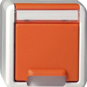 SCHUKO-Steckd. KD + BSF WG AP Orange Gira 4440309