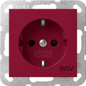 SCHUKO-Steckd. SP WSV System 55 Rot Gira 4453108