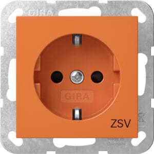 SCHUKO-Steckd. SP ZSV System 55 Orange Gira 4453109