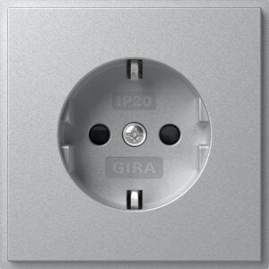 SCHUKO-Steckd. SP (IP20) Gira TX_44 F Alu Gira 445365