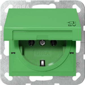 SCHUKO-Steckd. KD SV System 55 Grün Gira 4454107