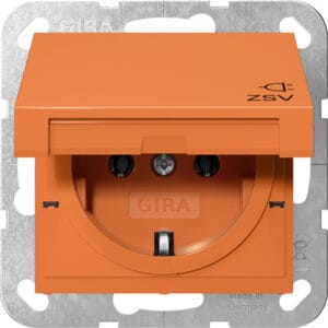 SCHUKO-Steckd. KD ZSV System 55 Orange Gira 4454109