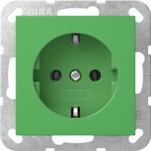 SCHUKO-Steckd. System 55 Grün Gira 4455107