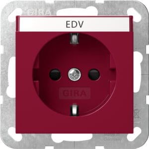 SCHUKO-Steckd. BSF + SP System 55 Rot Gira 4462108