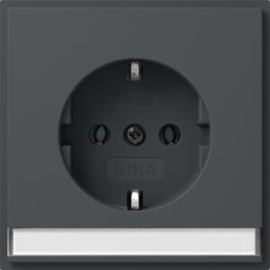 SCHUKO-Steckd. BSF + SP (IP20) Gira TX_44 Anthrazit Gira 446267