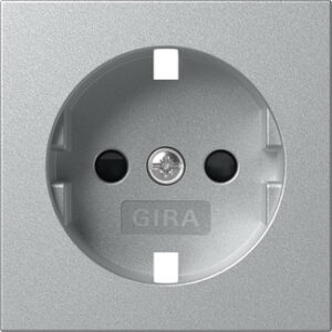 Abd. SCHUKO-Steckd. SP System 55 F Alu Gira 492126