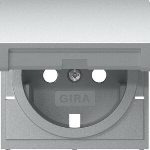 Abd. SCHUKO-Steckd. KD System 55 F Alu Gira 492226