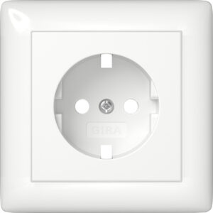 Abd. SCHUKO-Steckd. Vollpl. System 55 Reinweiß Gira 492903