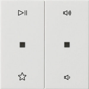 Wippe 2f Audiostrg System 55 Reinweiß Gira 538403