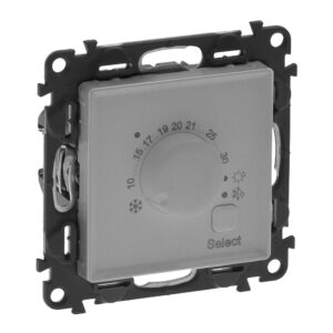 Valena Life Elektronisches Raumthermostat mit Wechselkontakt Farbe: Aluminium Legrand 752333