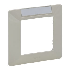 Valena Life 1-fach Rahmen mit Beschriftungsfeld Farbe: Mandelweiß/Chrom Legrand 754051