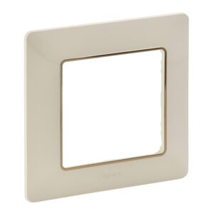 Valena Life 1-fach Rahmen Farbe: Mandelweiß/Gold Legrand 754061