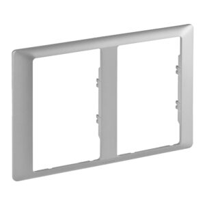 Valena Life Spezielle Abdeckrahmen für Doppelsteckdosen 2-fach. Farbe: Aluminium Legrand 754242