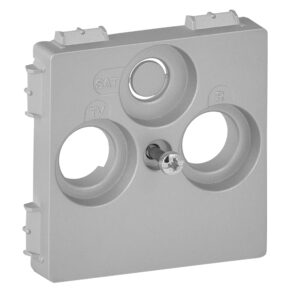 Valena Life Abdeckung für TV+R-SAT (30mm Hirschmann). Farbe: Aluminium Legrand 754802