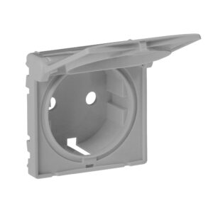 Valena Life Abdeckung Schutzkontaktsteckdose Klappdeckel Farbe: Aluminium Legrand 754842