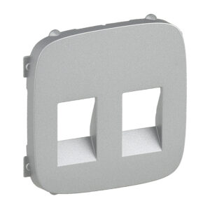 Valena Life Abd.Lautspr.Ausl. 2-fach Farbe: Aluminium Legrand 755377