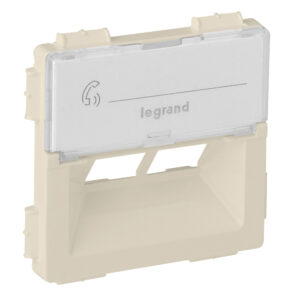 Valena Life Abdeckung für Rutenbeck 2xRJ45, Kategorie 5E, UTP. Farbe: Mandelweiß Legrand 755381