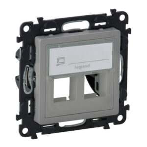 Valena Life Keystone-Adapter, 2-fach. Farbe: Aluminium Legrand 755392