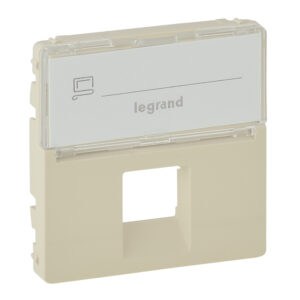 Valena Life Abdeckung RJ11/RJ45 mit Beschriftungsfeld 1-fach Farbe: Mandelweiß Legrand 755471