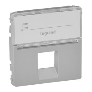 Valena Life Abdeckung RJ11/RJ45 mit Beschriftungsfeld 1-fach Farbe: Aluminium Legrand 755472