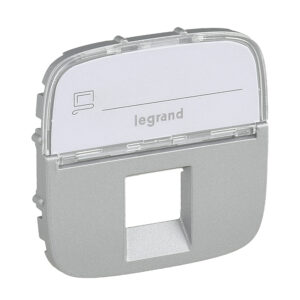 Valena Allure Abdeckung RJ11/RJ45 mit Beschriftungsfeld 1-fach Farbe: Aluminium Legrand 755477