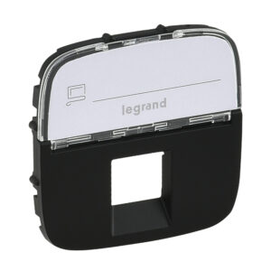Valena Allure Abdeckung RJ11/RJ45 mit Beschriftungsfeld 1-fach Farbe: Schwarz Legrand 755478