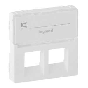 Valena Life Abdeckung RJ11/RJ45 mit Beschriftungsfeld 2-fach Farbe: Ultraweiß Legrand 755480