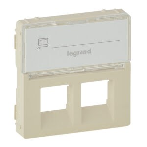 Valena Life Abdeckung RJ11/RJ45 mit Beschriftungsfeld 2-fach Farbe: Mandelweiß Legrand 755481