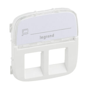Valena Allure Abdeckung RJ11/RJ45 mit Beschriftungsfeld 2-fach Farbe: Ultraweiß Legrand 755485