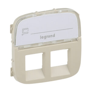 Valena Allure Abdeckung RJ11/RJ45 mit Beschriftungsfeld 2-fach Farbe: Mandelweiß Legrand 755486