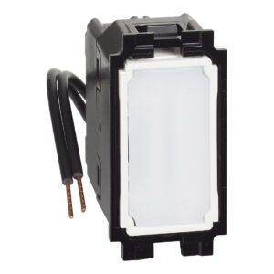 LivingNow 1-moduliger Kreuzschalter mit weißer LED-Beleuchtung; Schraubklemmen Bticino K4004L