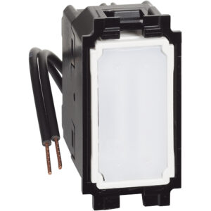 LivingNow 1-moduliger Kreuzschalter mit blauer LED-Beleuchtung; Schraubklemmen Bticino K4004LB