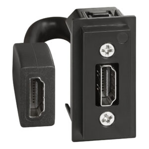 LivingNow 1-moduliger Einsatz HDMI mit Anschlusskabel und Stecker Bticino K4284P