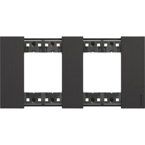 LivingNow Abdeckrahmen 2x2-modulig in der Farbausführung Black Bticino KA4802M2KG