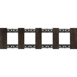 LivingNow Abdeckrahmen 4x2-modulig in der Farbausführung Walnuss Bticino KA4802M4LG