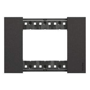 LivingNow Abdeckrahmen 3-modulig in der Farbausführung Black Bticino KA4803KG