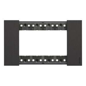 LivingNow Abdeckrahmen 4-modulig in der Farbausführung Black Bticino KA4804KG