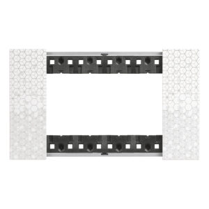 LivingNow Abdeckrahmen 4-modulig in der Farbausführung Pixel Bticino KA4804MW