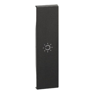 LivingNow 1-modulige Tastenabdeckung mit Symbol "Licht" in der Farbe Black Bticino KG01A