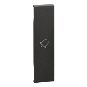 LivingNow 1-modulige Tastenabdeckung mit Symbol "Glocke" in der Farbe Black Bticino KG01D