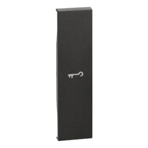 LivingNow 1-modulige Tastenabdeckung mit Symbol "Schlüssel" in der Farbe Black Bticino KG01F